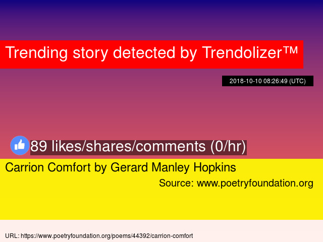 Carrion Comfort By Gerard Manley Hopkins